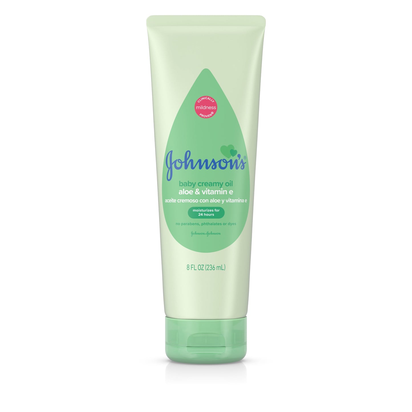 Johnson's Baby Baby Aloe Vera With Vitamin E Creamy Oil; 8 Fluid Ounce; 3 Per Box; 8 Per Case - High Mart Wholesale