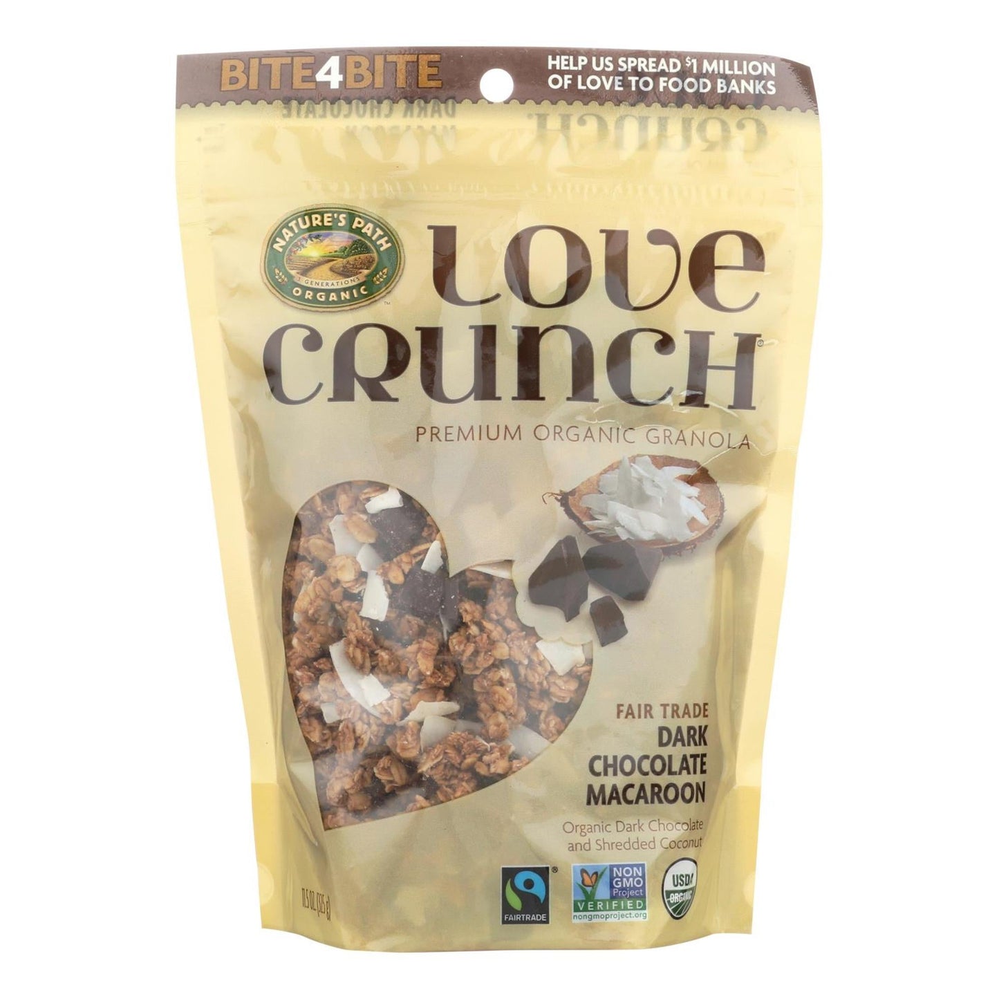 Love Crunch Dark Chocolate Macaroon Organic Granola Pouch; 11.5 Ounce; 6 Per Case - High Mart Wholesale