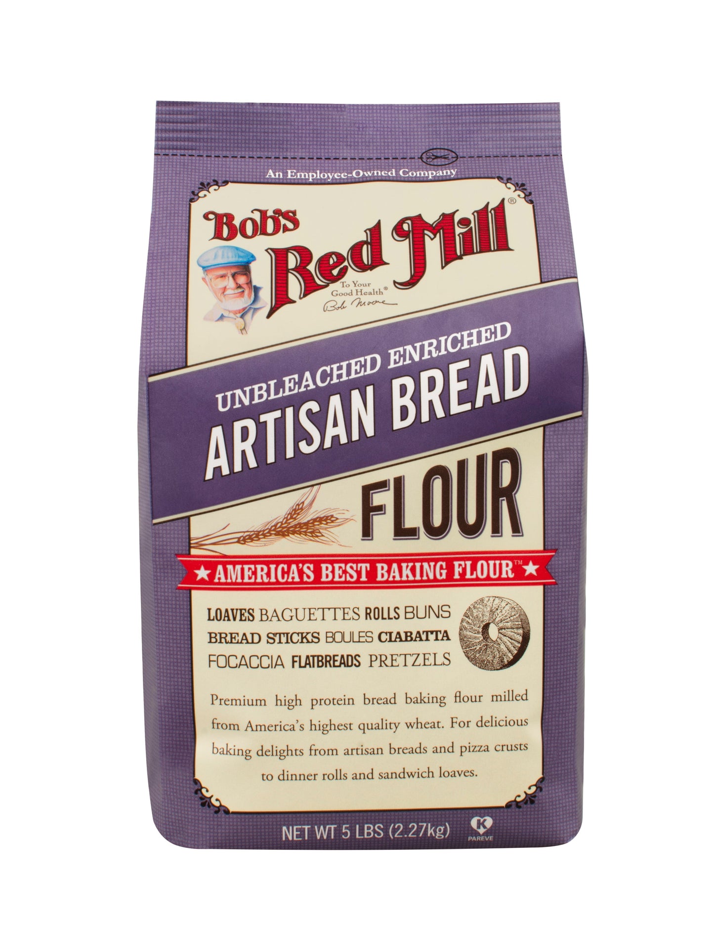 Bob's Red Mill Natural Foods Inc Kosher Artisan Bread Flour; 5 Pounds; 4 Per Case