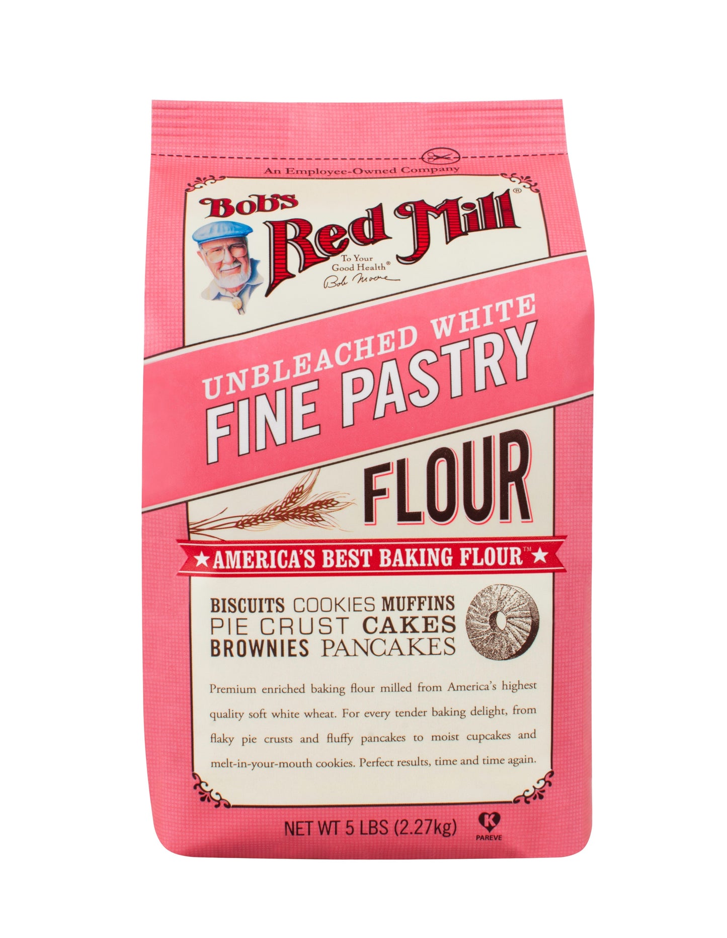 Bob's Red Mill Natural Foods Inc Flour Pastry Unbleached White; 5 Pounds; 4 Per Case