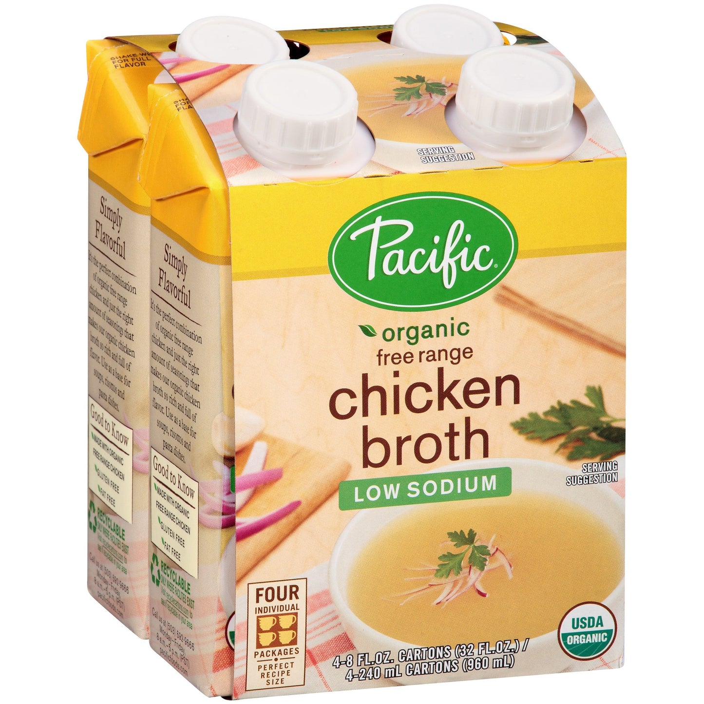 Pacific Foods Organic; Free Range; Low Sodium Chicken Broth; 32 Ounce; 6 Per Case - High Mart Wholesale
