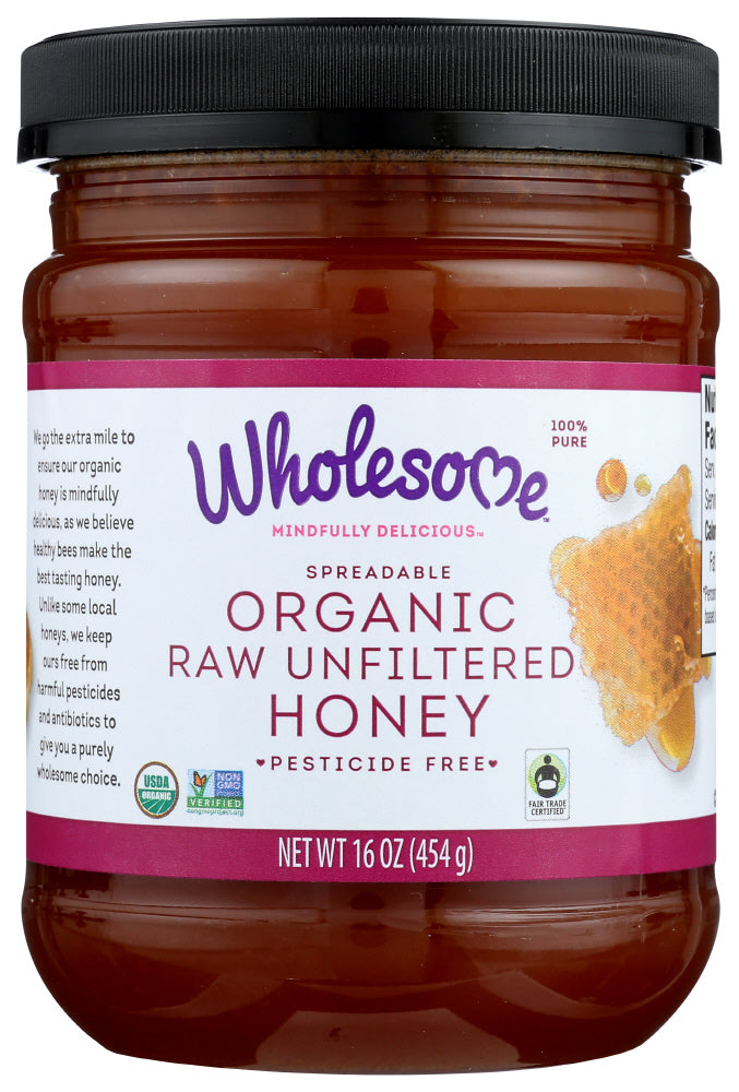 Wholesome Sweetener Organic Honey Jar; 16 Ounce; 6 Per Case