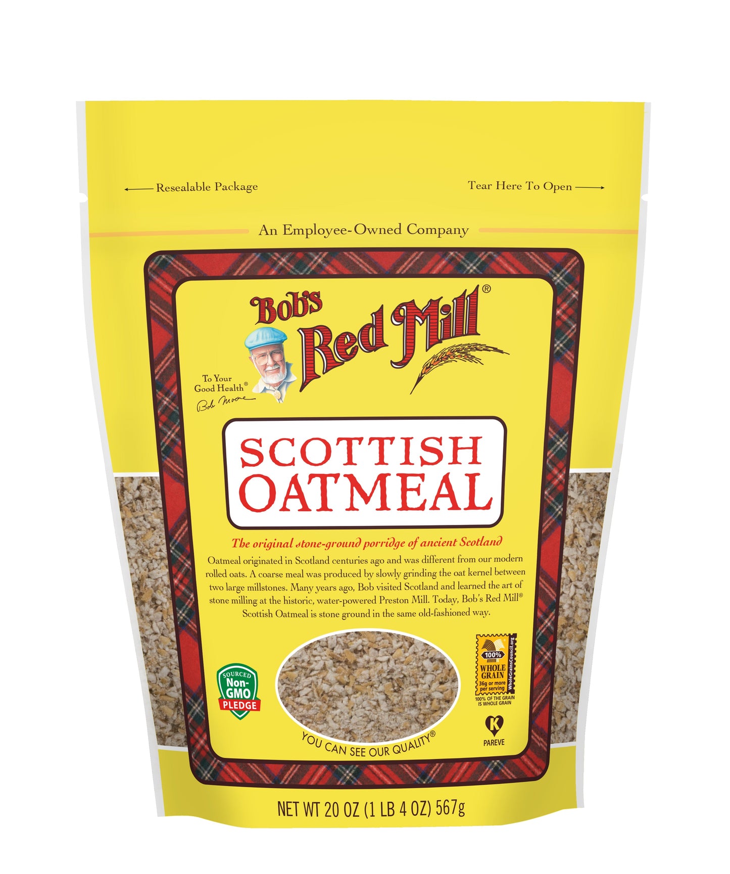 Bob's Red Mill Natural Foods Inc Scottish Oatmeal; 20 Ounces; 4 Per Case