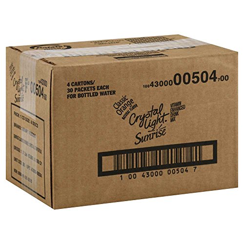 Crystal Light On The Go Sunrise Beverage Mix; 0.16 Ounce; 30 Per Box; 4 Per Case - High Mart Wholesale