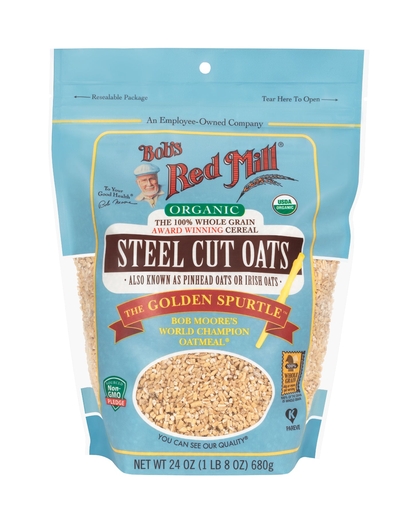 Bob's Red Mill Natural Foods Inc Organic Steel Cut Oats; 24 Ounces; 4 Per Case