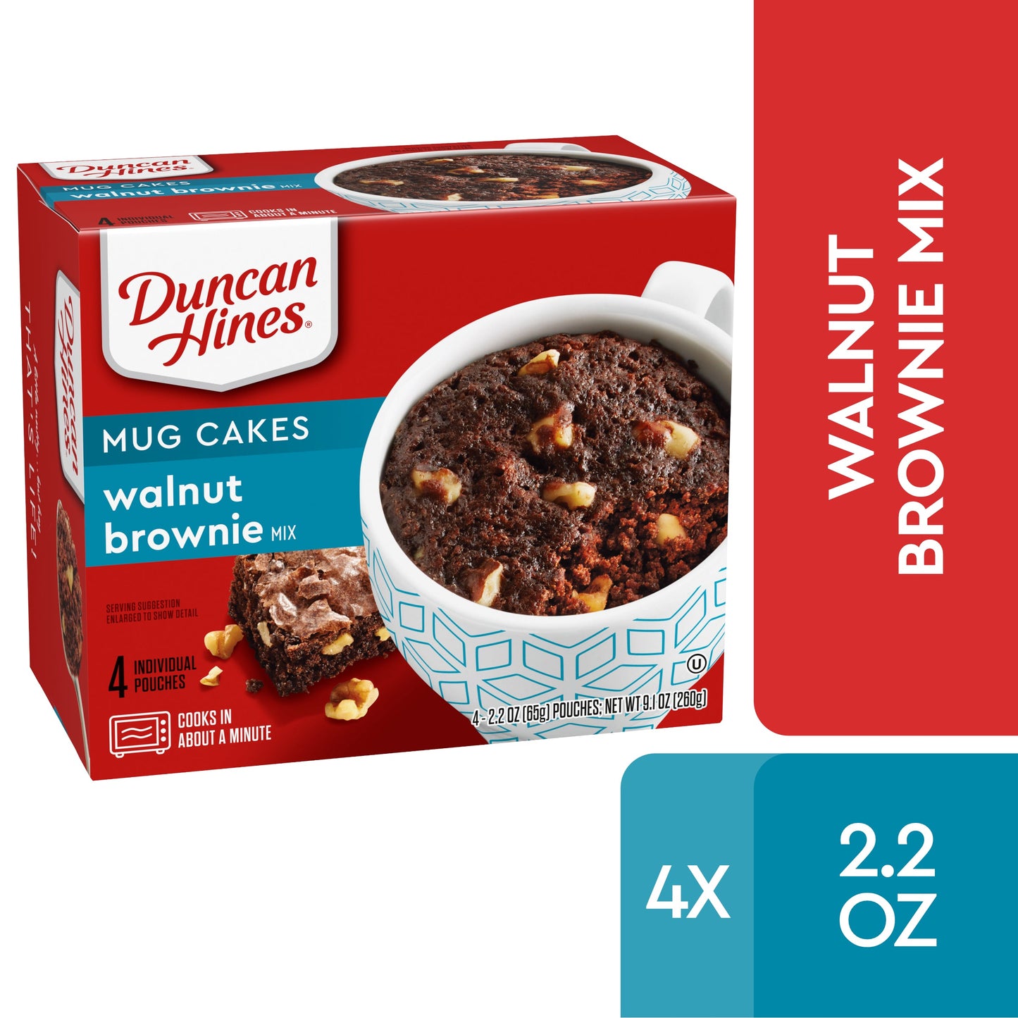 Duncan Hines Perfect Size 1 Walnut Brownie; 9.1 Ounces; 6 Per Case - High Mart Wholesale