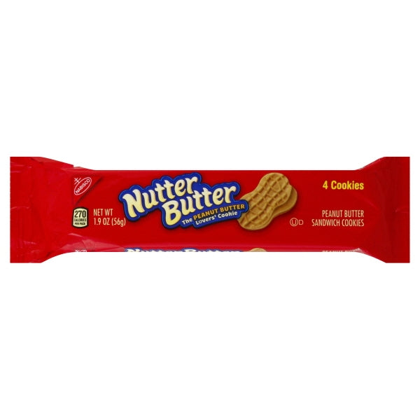 Nutter Butter Peanut Butter Sandwich Cookies; 1.9 Ounces; 12 Per Box; 4 Per Case - High Mart Wholesale