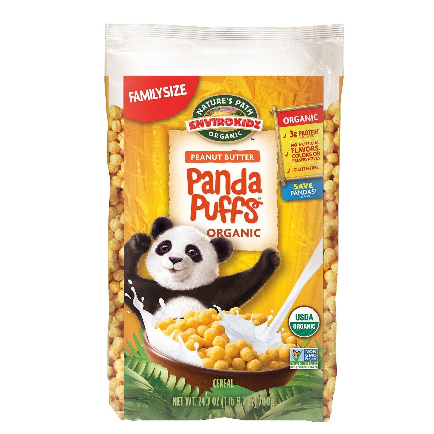 Envirokids Panda Puffs; 24.7 Ounce; 6 Per Case - High Mart Wholesale
