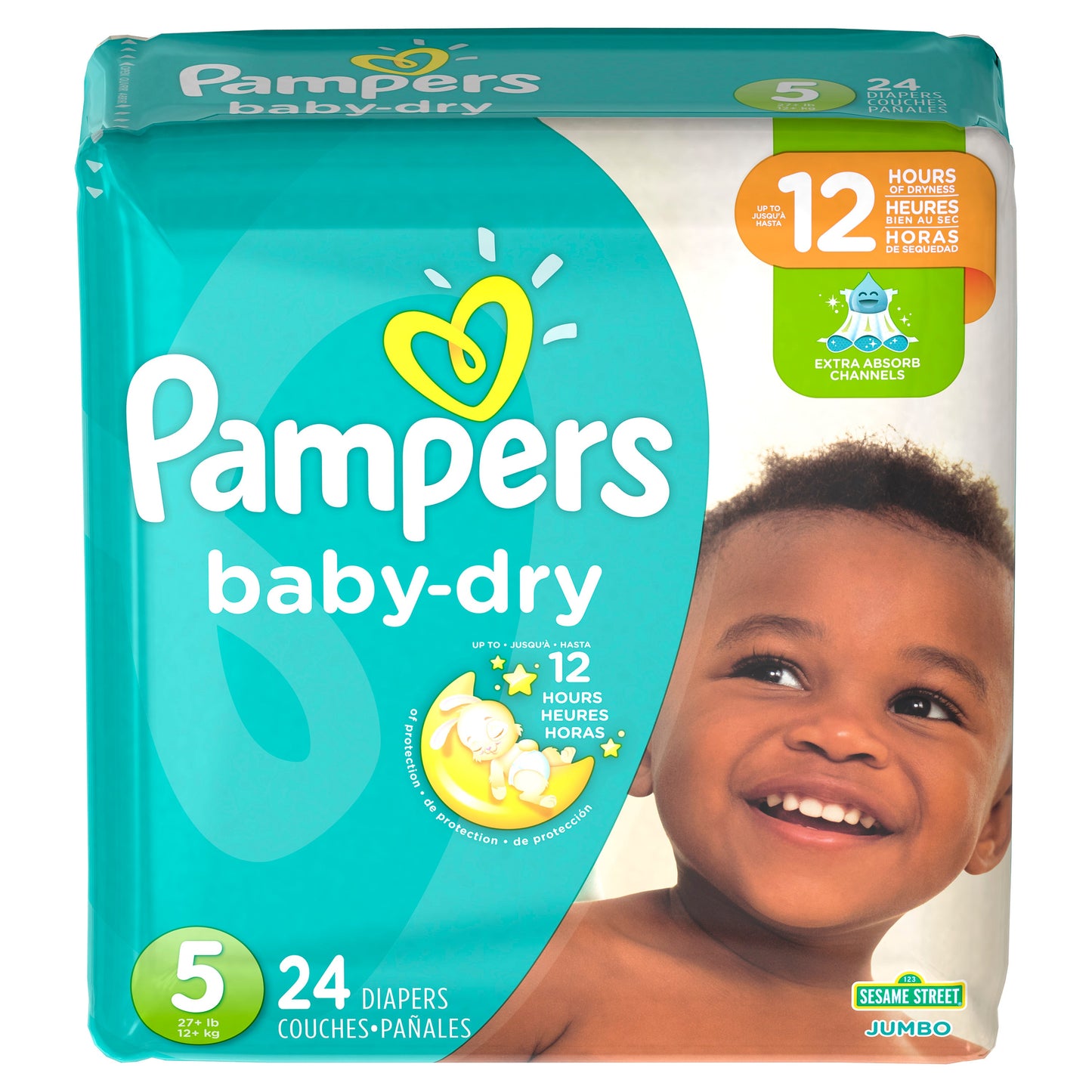 Pampers Diapers Size 5; 24 Count; 4 Per Case