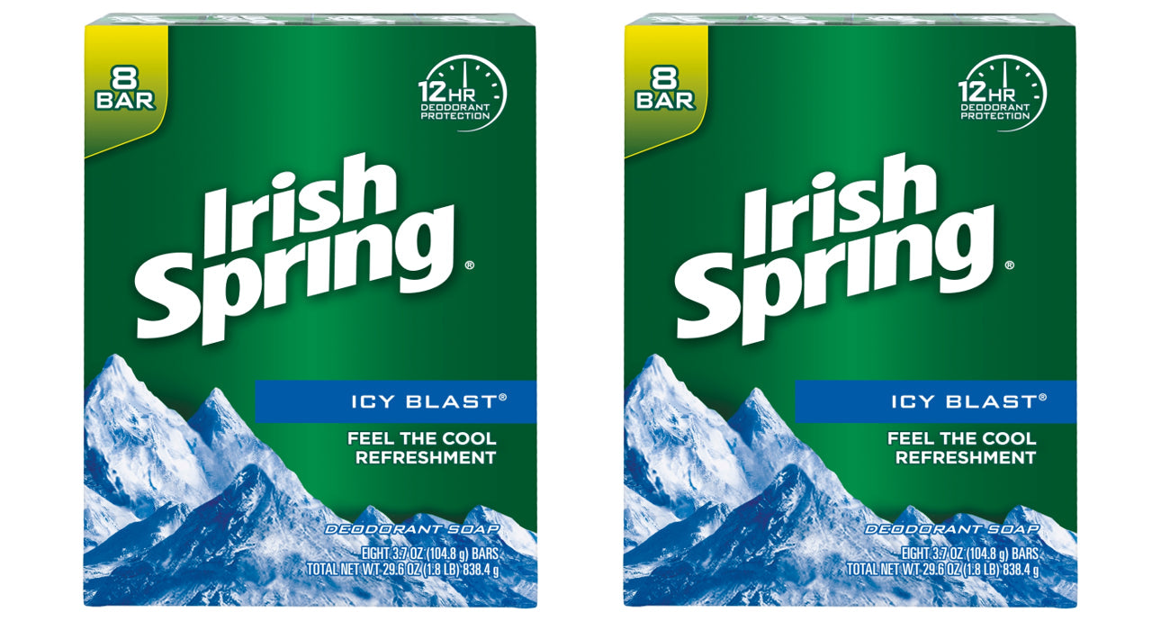 Irish Spring Bar Soap Icy Blast 8 Bar; 3.7 Ounce; 9 Per Case