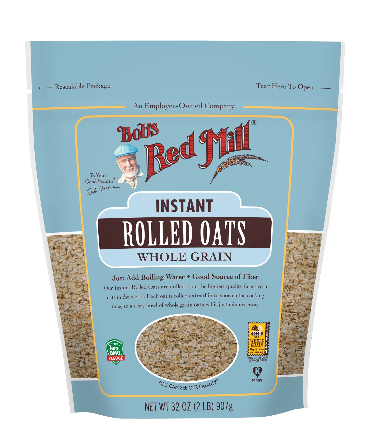 Bob's Red Mill Natural Foods Inc Oats Rolled Instant; 32 Ounces; 4 Per Case
