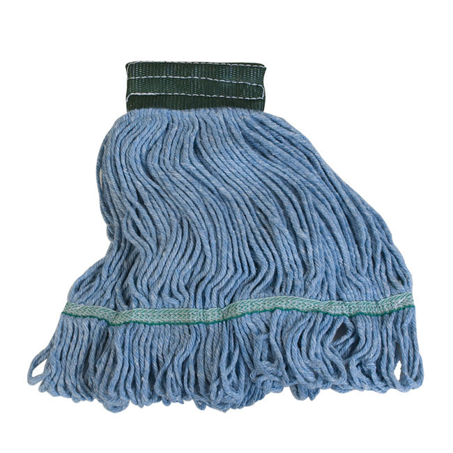 Carlisle Foodservice Medium Looped-End Mop With Green Band; 12 Each; 1 Per Case