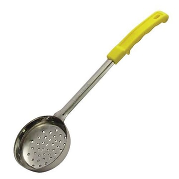 American Metalcraft Spooner; Perforated; 5Oz 3-1/2" Dia; Yellow Handle 10-3/4" L; 1 Each; 12 Per Case - High Mart Wholesale