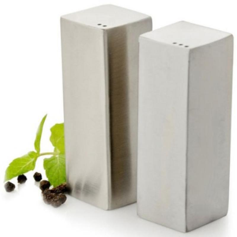 American Metalcraft 2.5" Stainless Steel Salt & Pepper Set; 1 Each - High Mart Wholesale