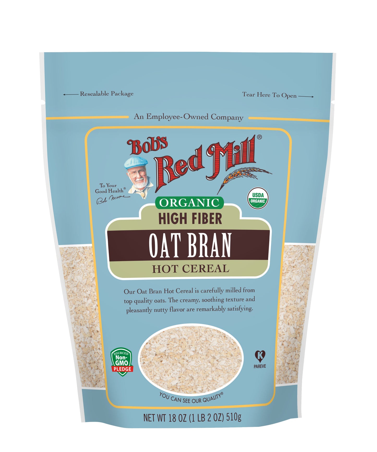 Bob's Red Mill Natural Foods Inc Organic Oat Bran; 18 Ounces; 4 Per Case