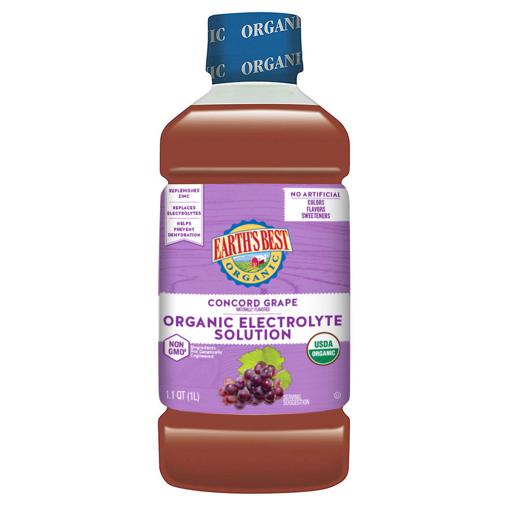 Earth's Best Electrolyte Solution Concord Grape; 33.8 Fluid Ounces; 4 Per Case