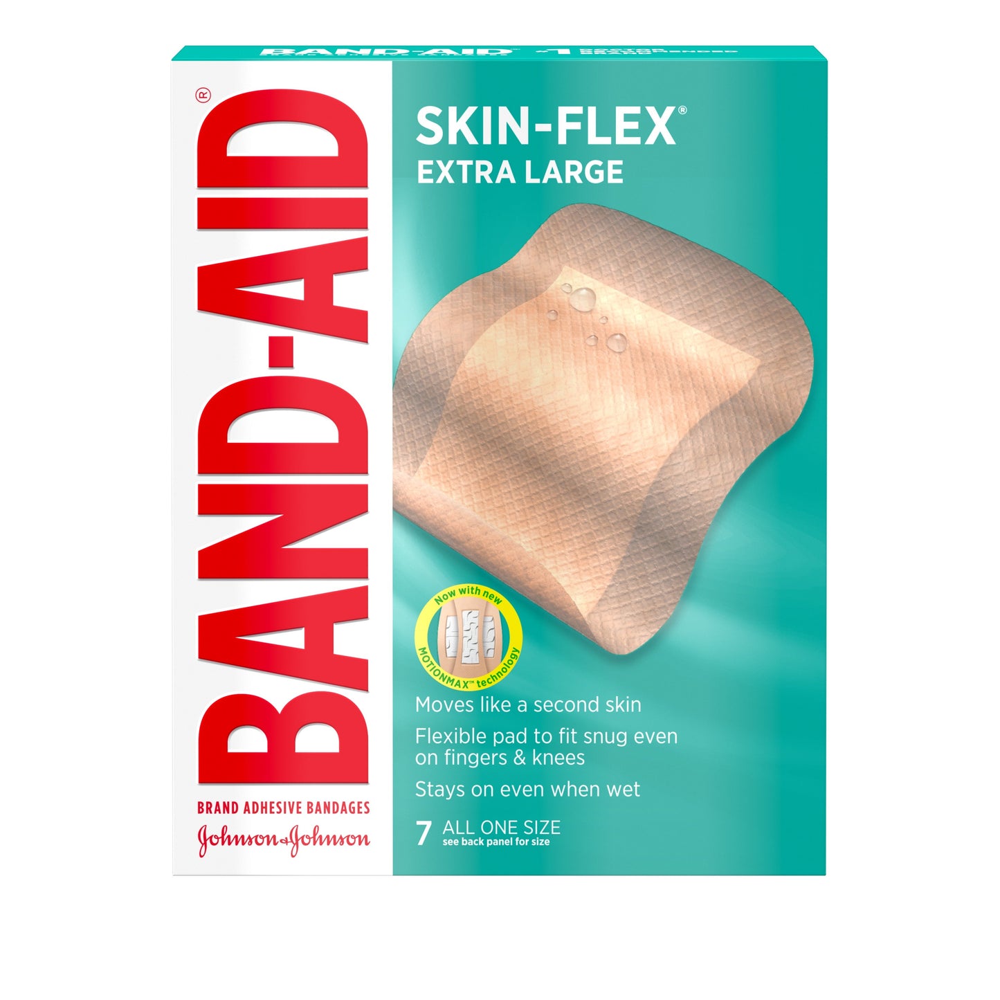 Band Aid Skin Flex Extra Large; 7 Count; 6 Per Box; 4 Per Case