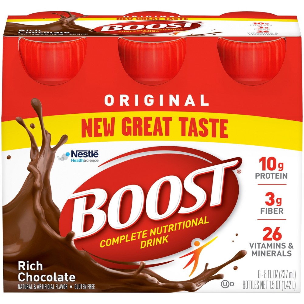 Nestle Health Science Original Chocolate Ready To Drink Nutritional Beverage; 8 Fluid Ounce; 6 Per Box; 4 Per Case - High Mart Wholesale