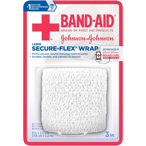 Johnson & Johnson 3 Inch X 2.5 Yard Secure Flex Wrap; 2.5 Yard; 4 Per Box; 6 Per Case - High Mart Wholesale
