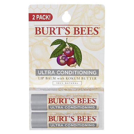 Burt's Bees Lip Balm Ultra Conditioning Twin Pack; 0.15 Ounces; 6 Per Box; 8 Per Case - High Mart Wholesale