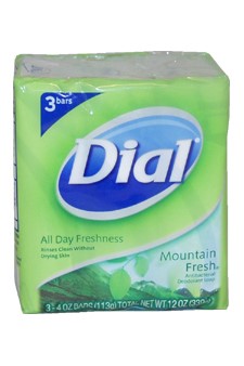 Dial Bar Soap Mountain Fresh; 3 Count; 1 Per Box; 12 Per Case