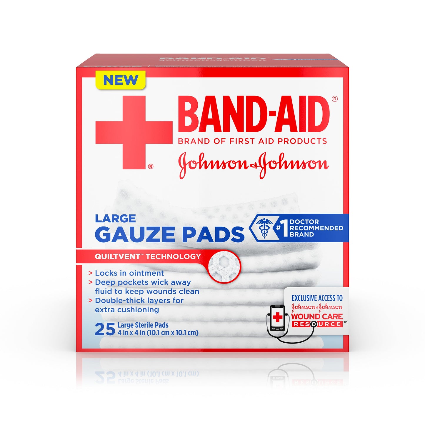 Johnson & Johnson Gauze 4 Inch X 4 Inch Pad; 25 Count; 3 Per Box; 8 Per Case - High Mart Wholesale