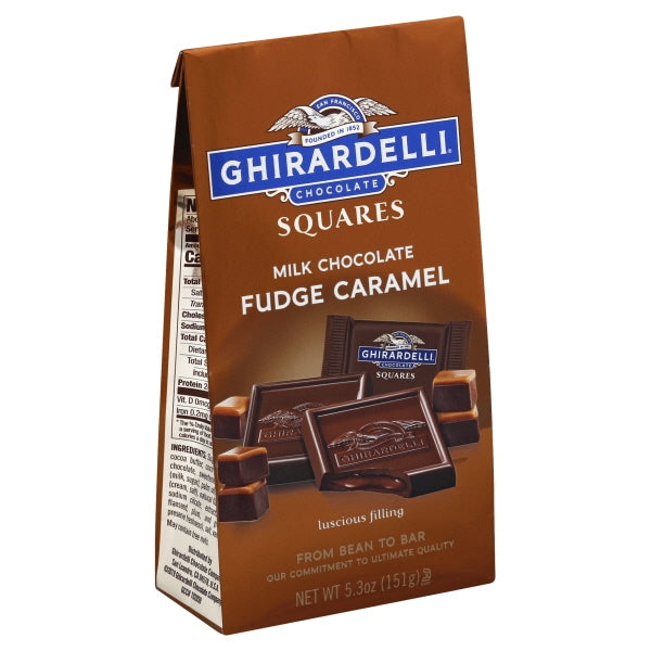 Ghirardelli Milk Chocolate Fudge Caramel Square; 5.3 Ounces; 6 Per Case - High Mart Wholesale