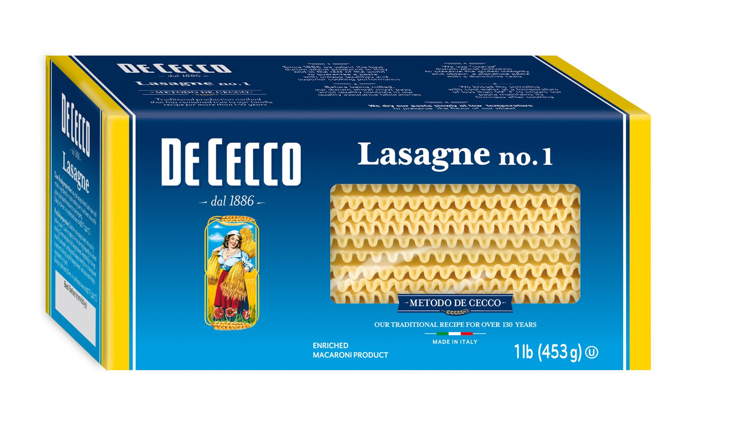 De Cecco No. 1 Lasagna; 1 Pounds; 12 Per Case