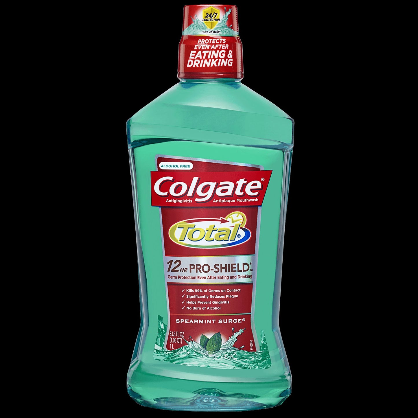 Colgate Total 12 Hour Pro-Shield Spearmint Surge Mouthwash; 33.8 Fluid Ounces; 6 Per Case