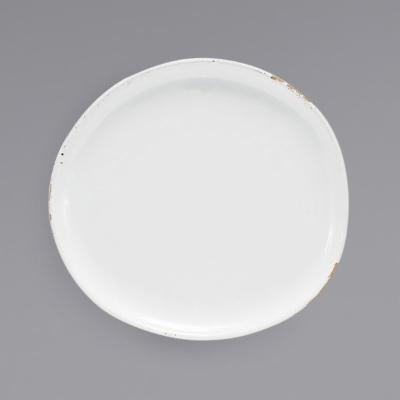 Front Of The House White 9 Inch Round Artefact Plate; 6 Each; 1 Per Case - High Mart Wholesale