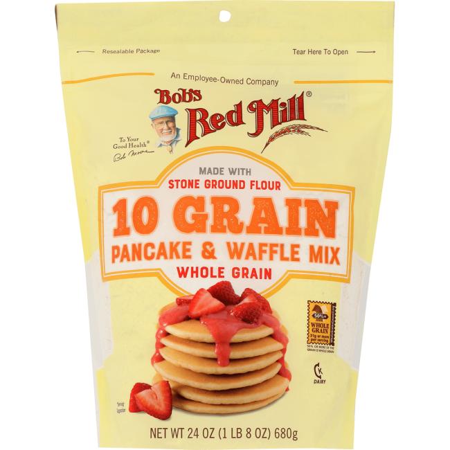 Bob's Red Mill Natural Foods Inc 10 Grain Pancake And Waffle Mix; 24 Ounces; 4 Per Case