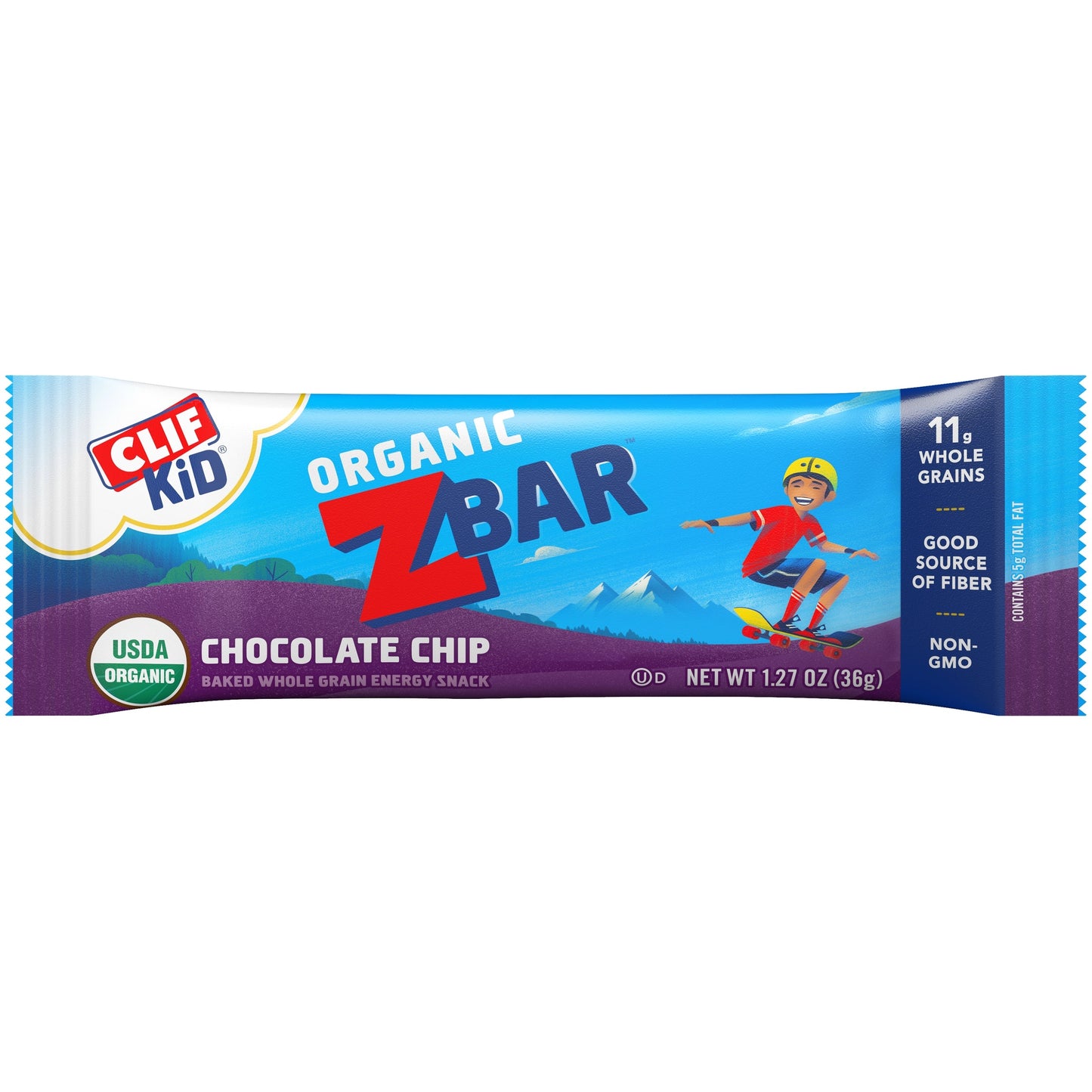 Clif Kid Clif Zbar Kids Chocolate Chip; 1.27 Ounces; 18 Per Box; 9 Per Case - High Mart Wholesale