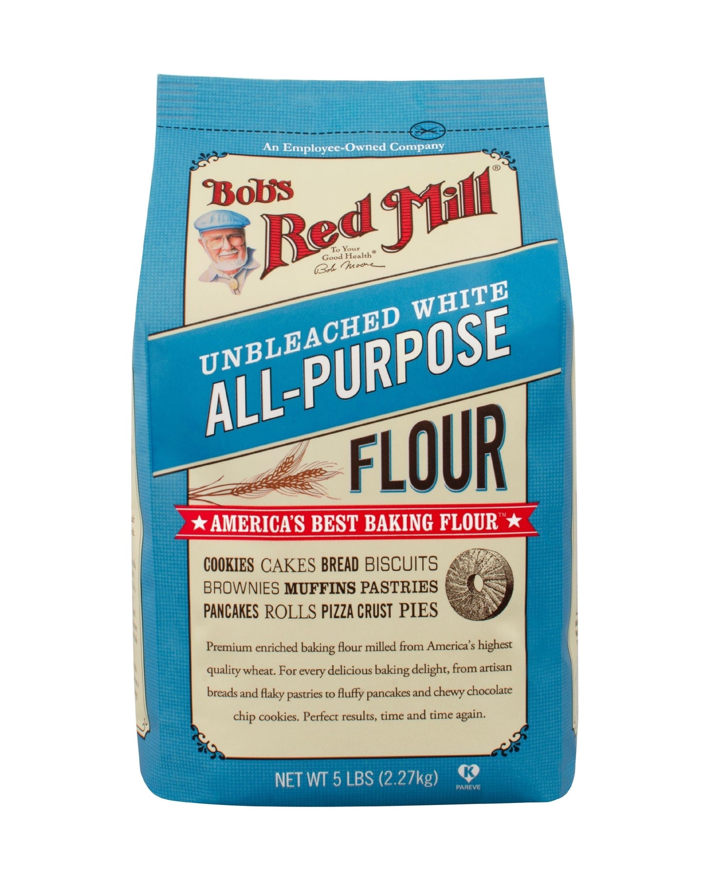 Bob's Red Mill Natural Foods Inc Unbleached White All-Purpose Flour; 5 Pounds; 4 Per Case