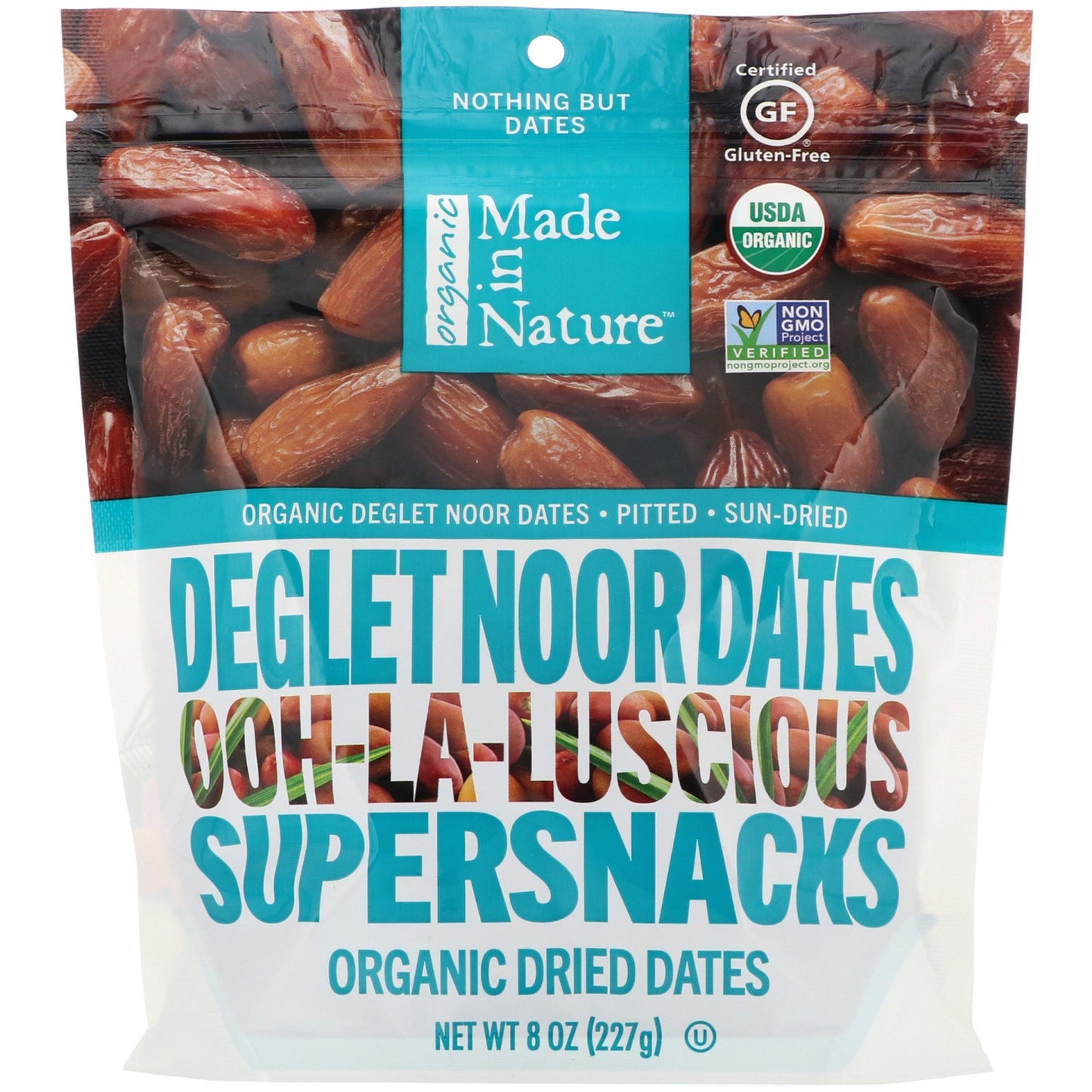 Made In Nature Dried Organic Deglet Noor Dates; 8 Ounces; 6 Per Case - High Mart Wholesale