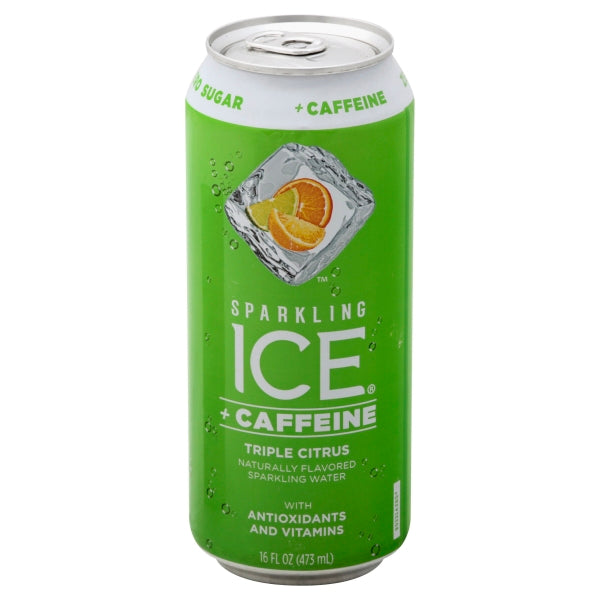 Sparkling Ice Plus Caffeine Triple Citrus Flavored Sparkling Water; 16 Fluid Ounce; 12 Per Case