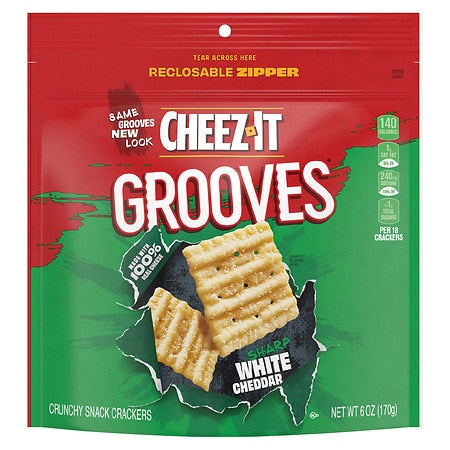 Kellogg's Cheez It Crackers Grooves White Cheddar; 6 Ounces; 6 Per Case
