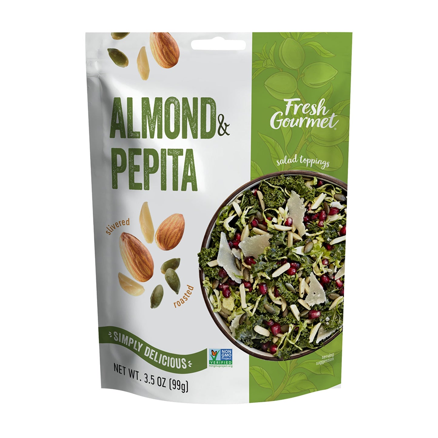 Fresh Gourmet Pepitas And Silver Almonds Salad Topping Bag; 3.5 Ounce; 9 Per Case - High Mart Wholesale