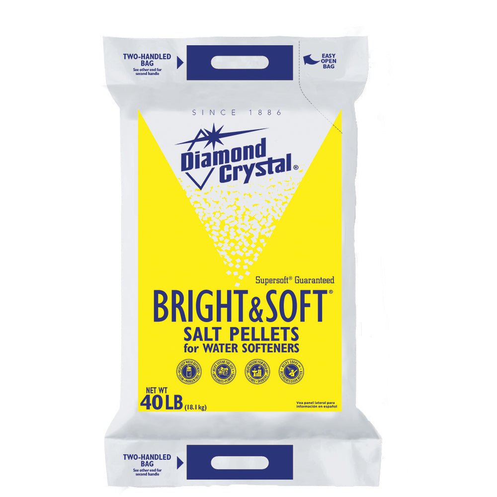Diamond Crystal Water Conditioning Salt Pellets; 40 Pounds