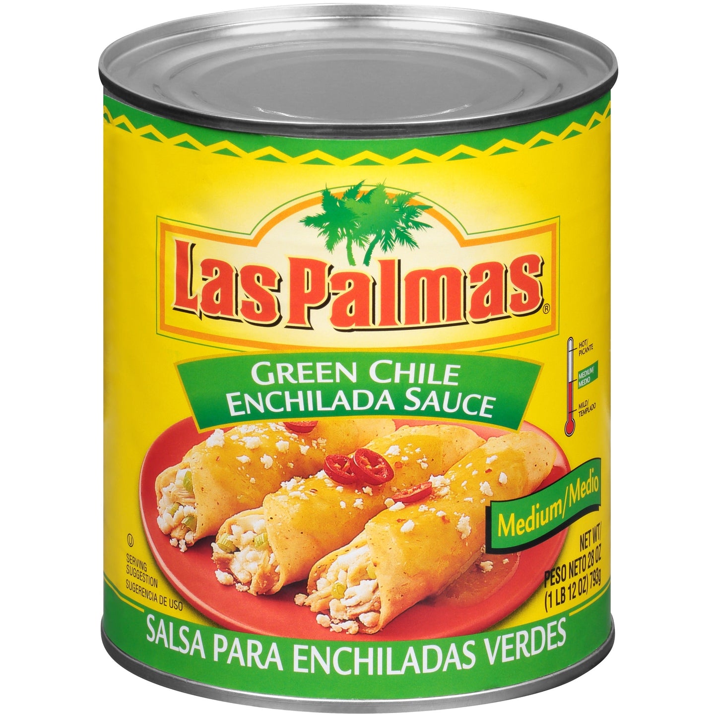 Las Palmas Sauce Las Palmas Enchilada Green Chili; 28 Ounces; 12 Per Case - High Mart Wholesale