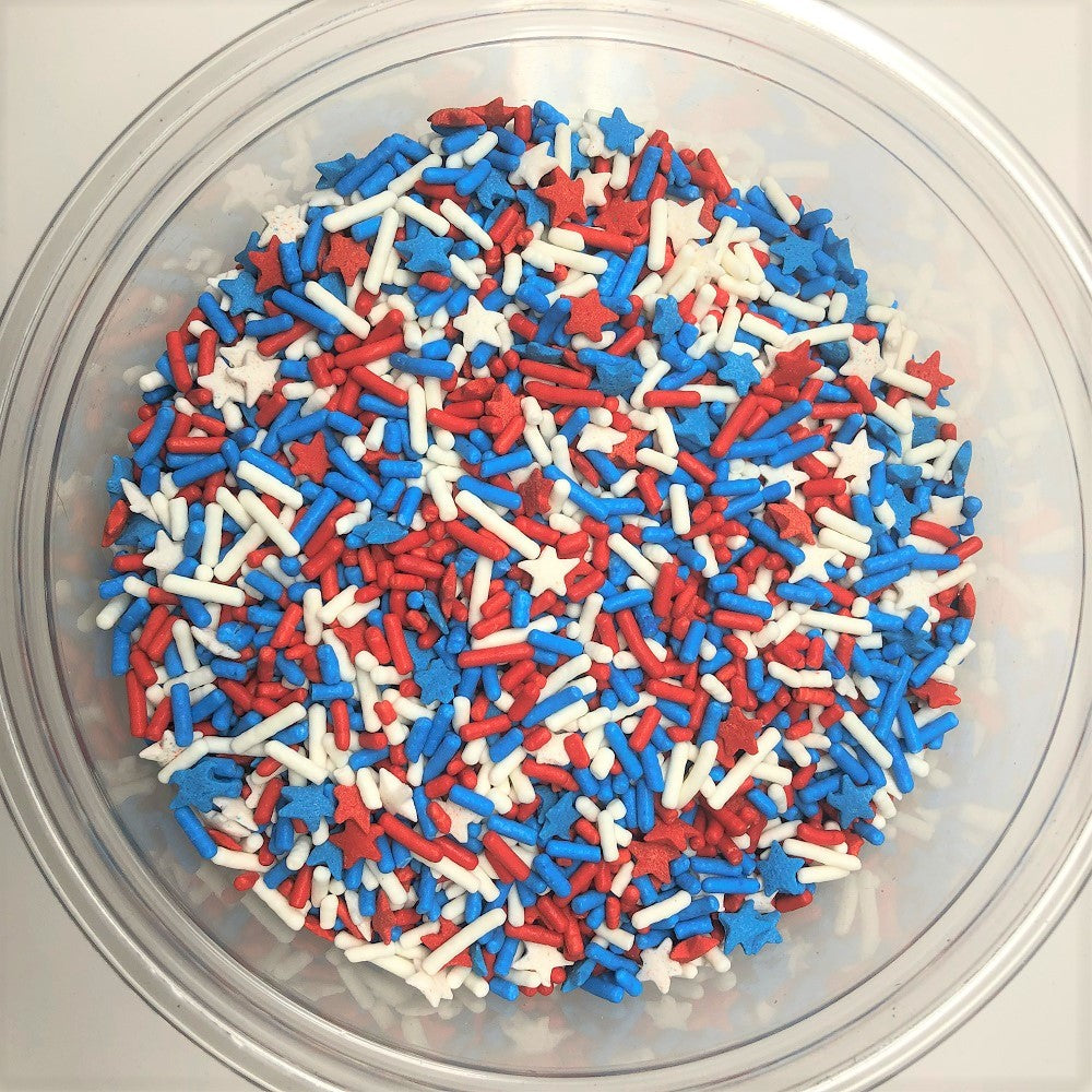 Sprinkle King Stars & Stripes Blend Non-Partially Hydrogenated; 6 Pounds; 4 Per Case - High Mart Wholesale