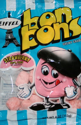 Eiffel Bonbons Chewy Candy Strawberry Peg Bag; 4 Ounces; 12 Per Case - High Mart Wholesale