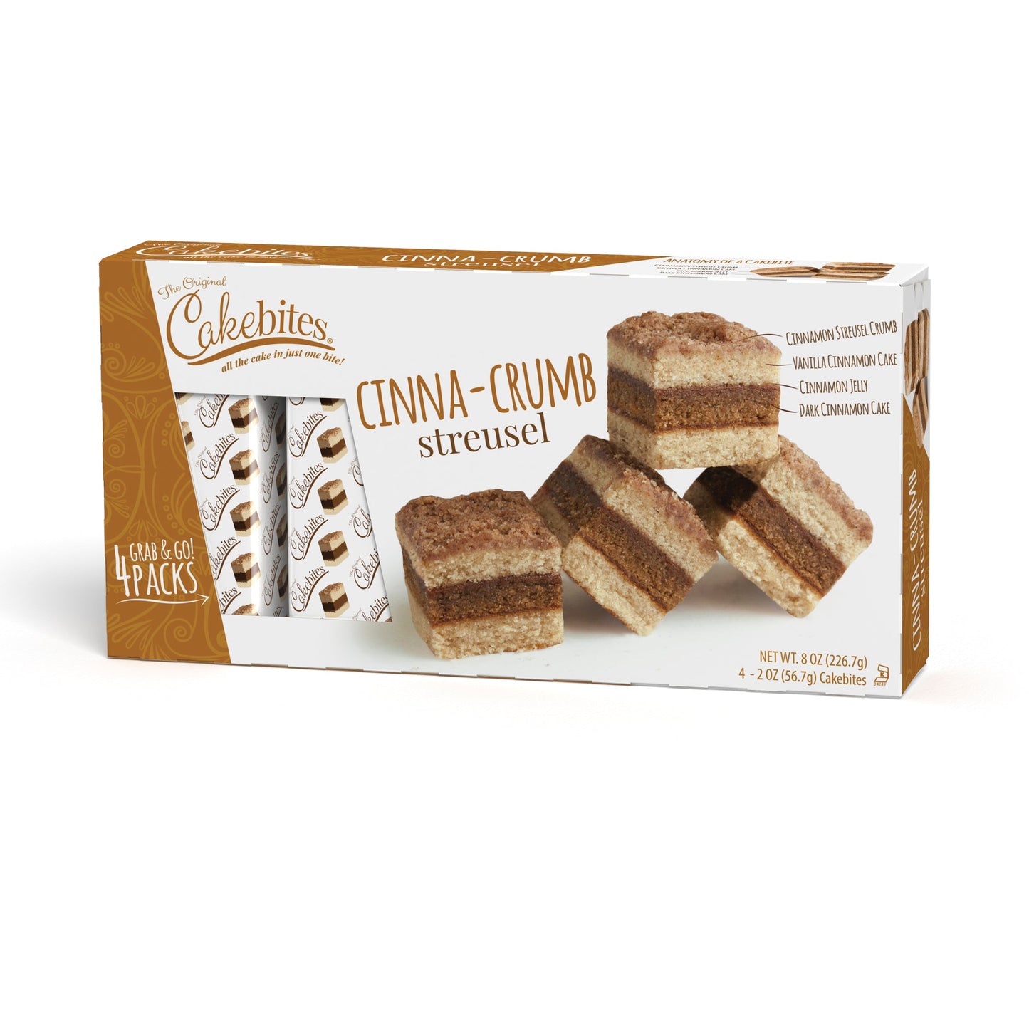 Cookies United Cinna Crumb Cake Bites Family Pack; 8 Ounces; 12 Per Case
