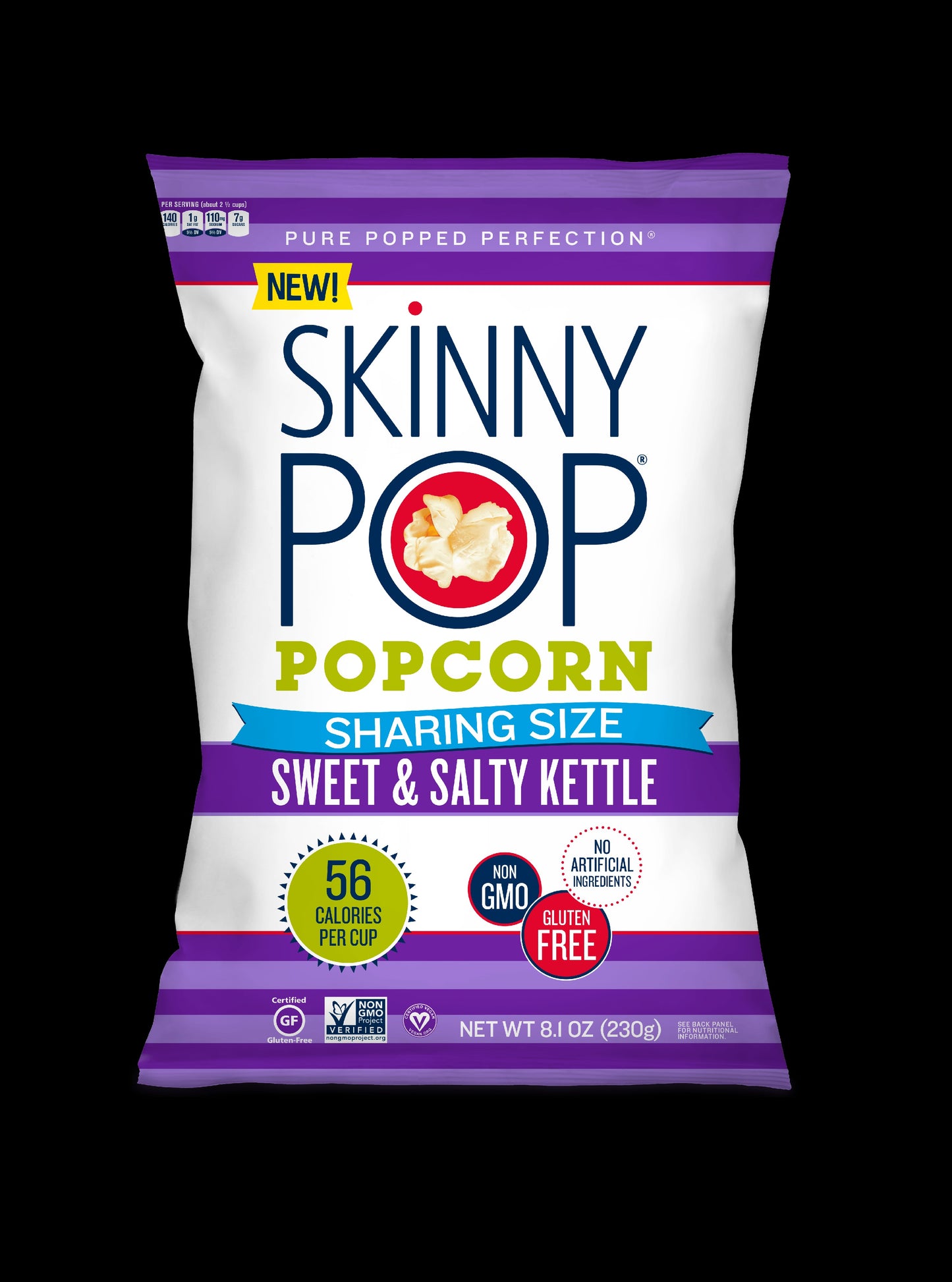 Skinnypop Popcorn Sweet And Salty Kettle Sharing Size; 8.1 Ounces; 6 Per Case - High Mart Wholesale