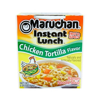 Maruchan Instant Less Sodium Hot & Spicy Chicken Paper Cup; 2.25 Ounces; 12 Per Case - High Mart Wholesale