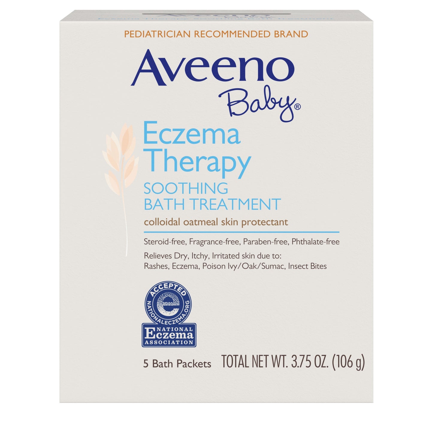 Aveeno Baby Soothing Eczema Therapy Skin Treatment; 3.75 Ounces; 3 Per Box; 4 Per Case