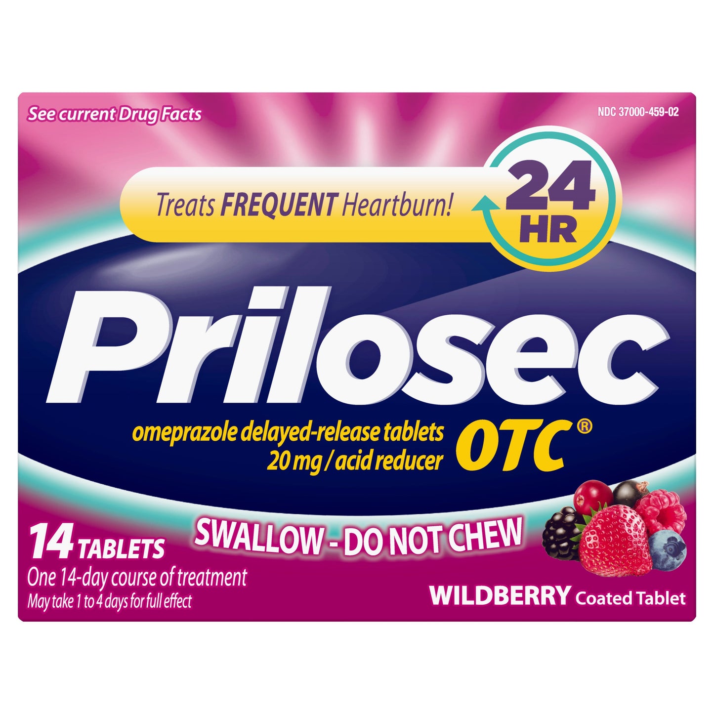 Prilosec Otc Wildberry Tablet; 14 Count; 6 Per Box; 4 Per Case