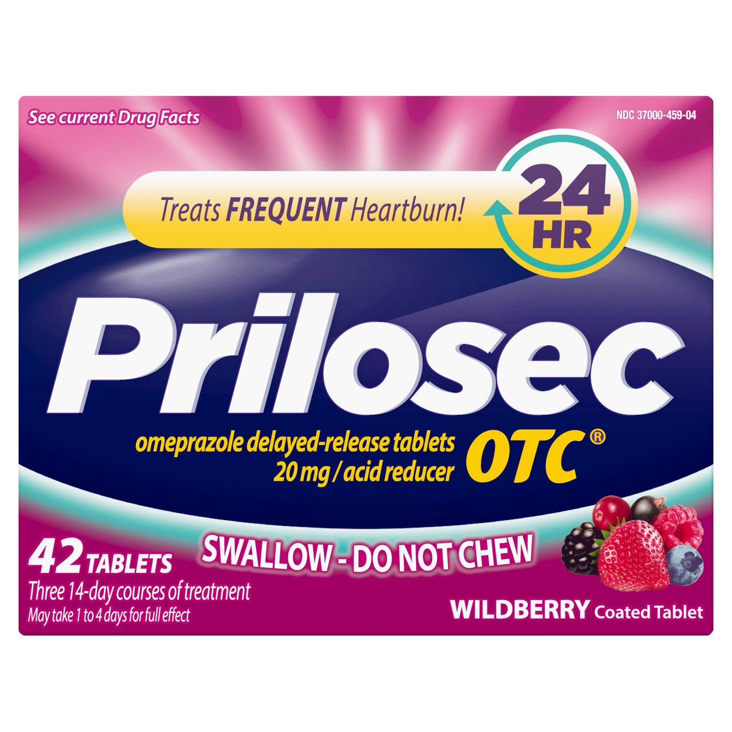 Prilosec Otc Prilosec Wildberry Mix Tablet Otc; 42 Count; 3 Per Box; 8 Per Case