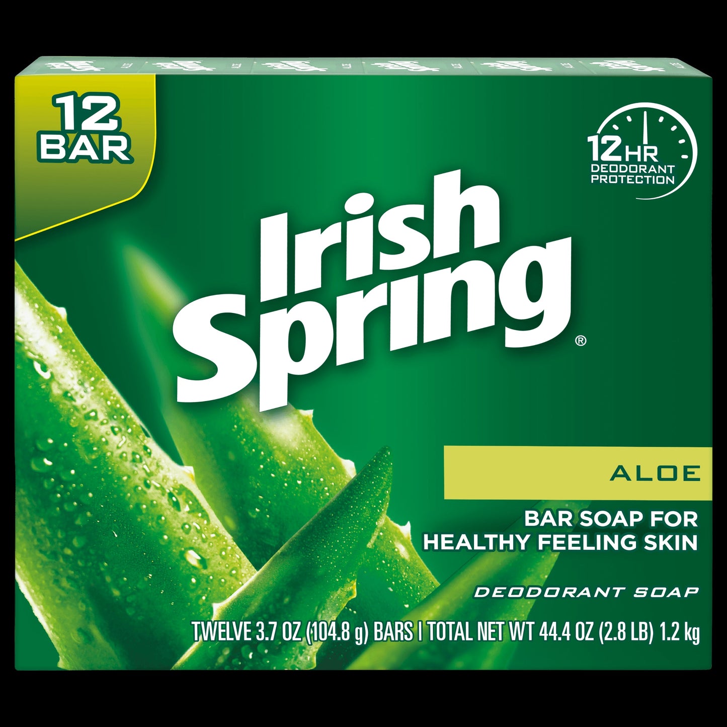 Irish Spring Bar Soap Aloe 12 Bar; 44.4 Ounces; 6 Per Case