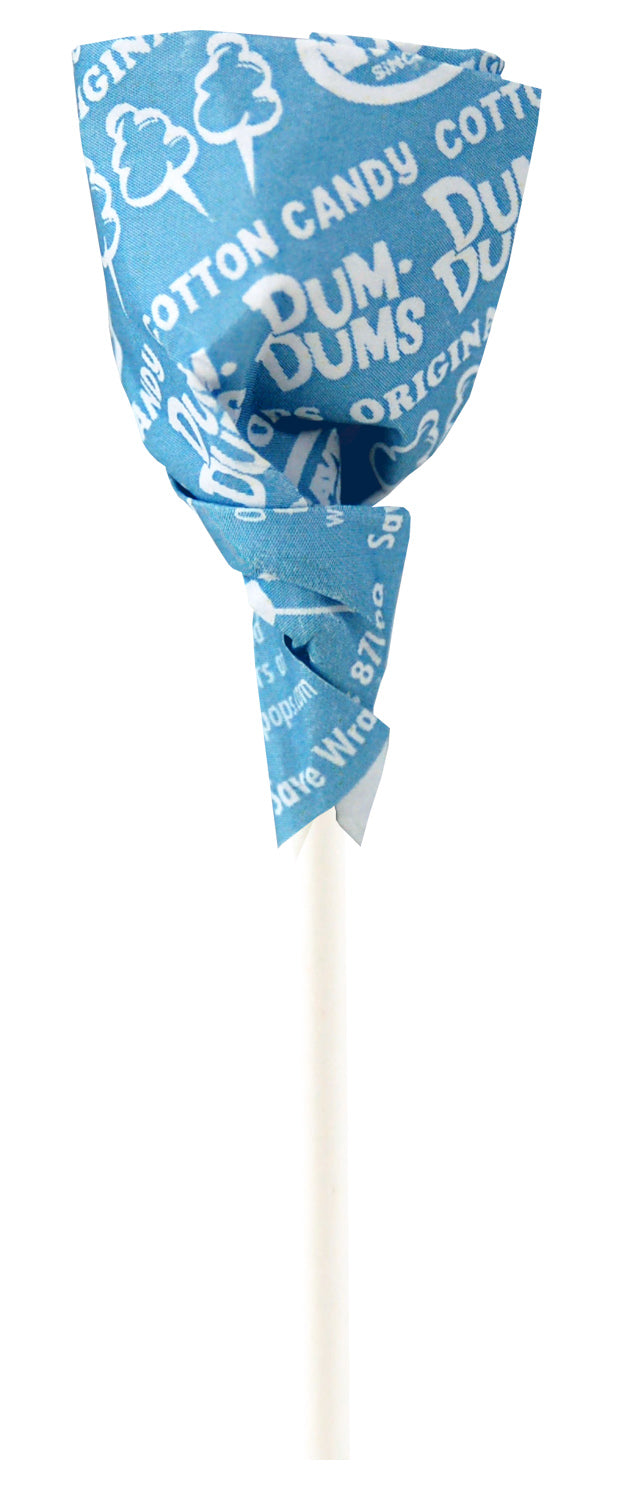 Dum Dums Pops Color Party Ocean Blue Cotton Candy; 12.8 Ounces; 4 Per Case