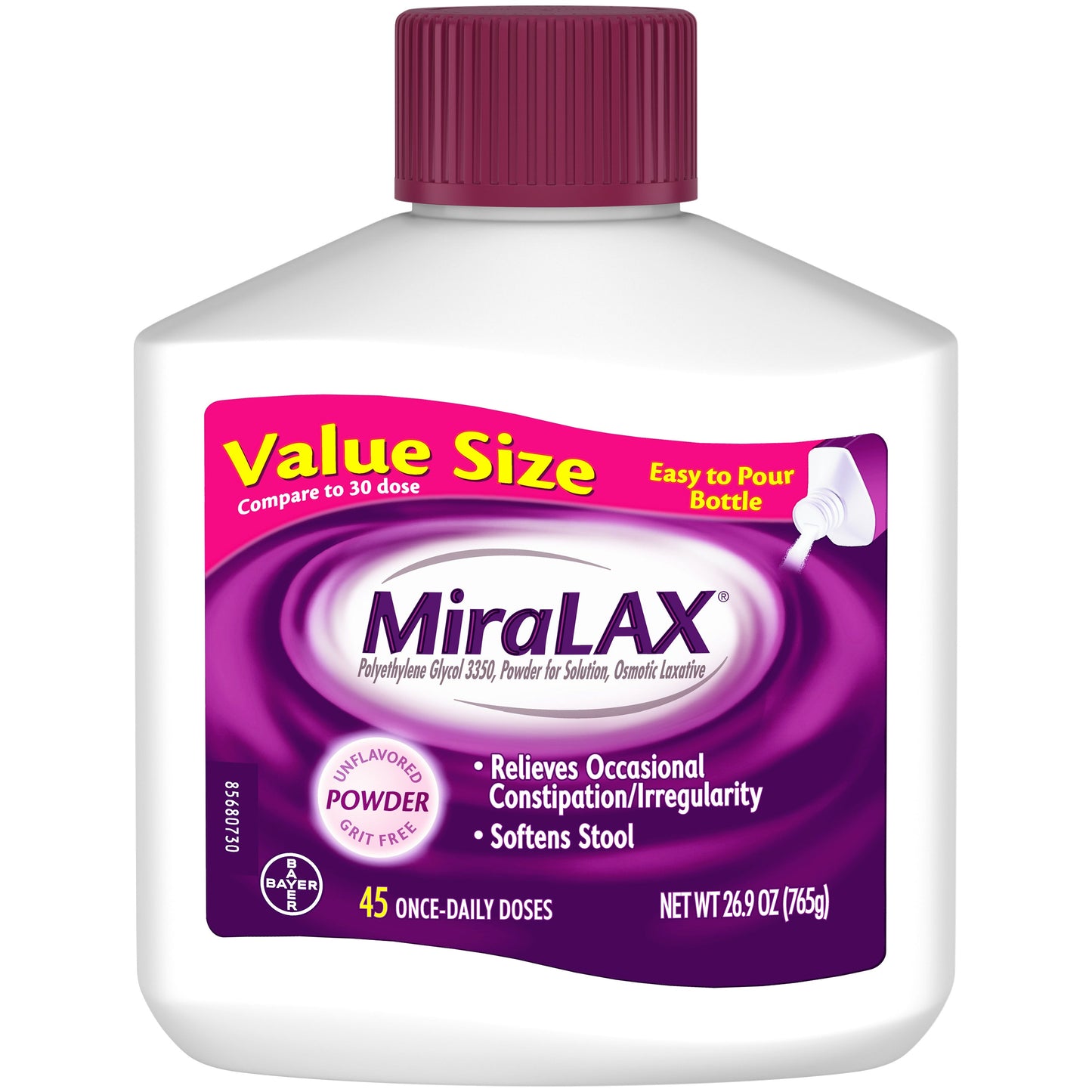 Miralax Miralax Easy Pour; 26.9 Ounces; 2 Per Box; 4 Per Case